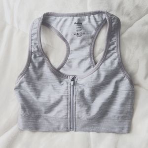 Zip Up Sports Bra